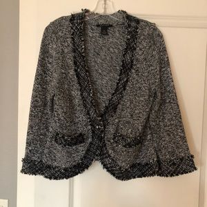 White House Black Market sz large sweater jacket